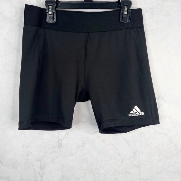 [Adidas] Black Techfit Volleyball Spandex Shorts - Picture 1 of 2